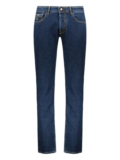 Moorer Five-pocket Jeans In Blue