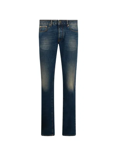 Moorer Five-pocket Jeans In Blue