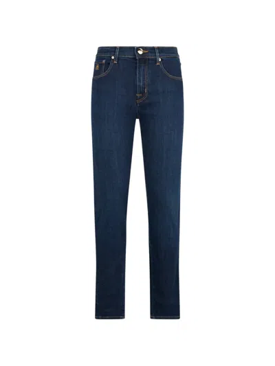 Moorer Five-pocket Jeans In Blue