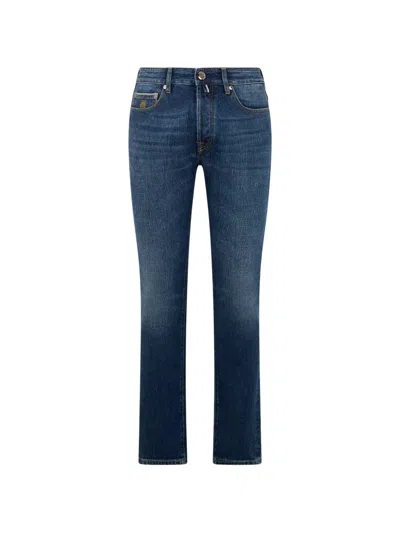 Moorer Five-pocket Jeans In Blue