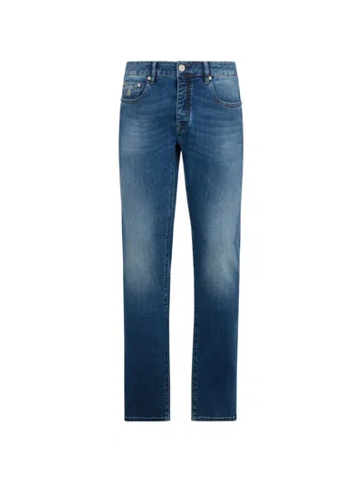 Moorer Five-pocket Jeans In Blue
