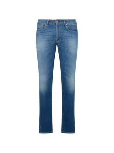 Moorer Five-pockets Jeans In Blue