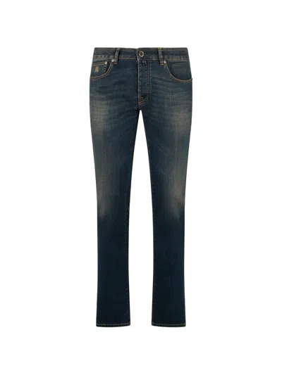 Moorer Five-pockets Jeans In Blue