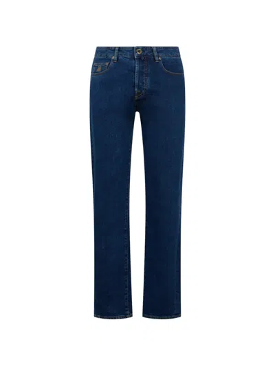 Moorer Five-pockets Jeans In Blue