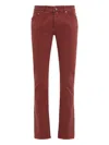 Moorer Five-pockets Jeans In Red