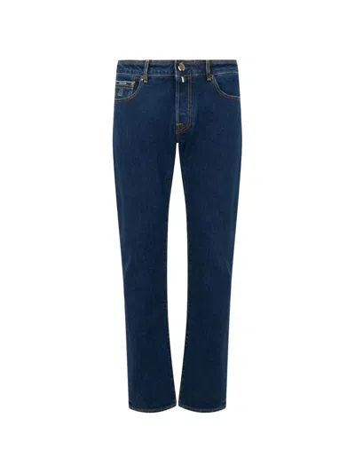 Moorer Five-pocket Jeans In Blue