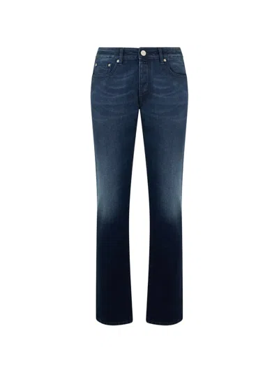 Moorer Five-pocket Jeans In Blue