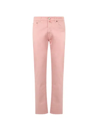 Moorer Five-pocket Jeans In Pink