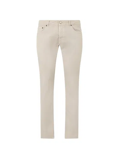 Moorer Five-pocket Jeans In White