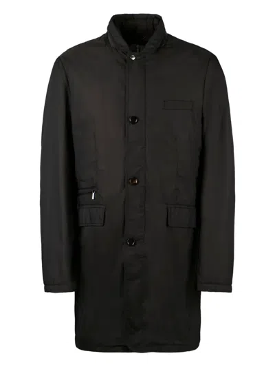 MOORER FLAP-POCKET BACK-SLIT COAT