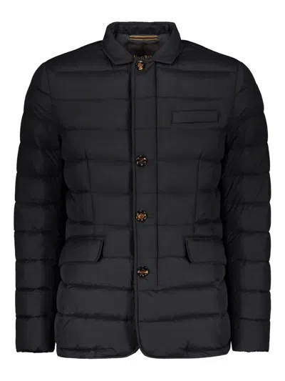 Moorer Flap-pocket Quilted Jacket In Blue