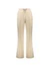 Moorer Flared Drawstring Trousers In Gray
