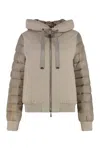 Moorer Flavia Hooded Bomber In Beige