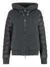 Moorer Flavia Hooded Bomber In Grey