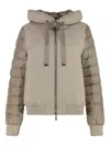 Moorer Flavia Hooded Bomber In Neutrals