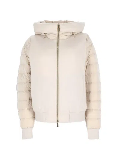 Moorer Flavienne Hooded Padded Jacket In Neutral