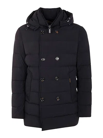 Moorer Florio Kn Bomber Jacket In Blue
