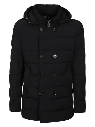 Moorer Double-breasted Style Padded Jacket In Blue