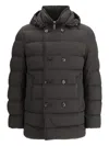 Moorer Florio Double-breasted Padded Jacket In Black