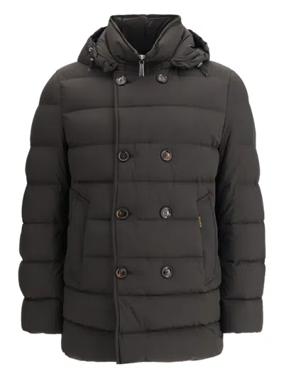 Moorer Florio Double-breasted Padded Jacket In Brown