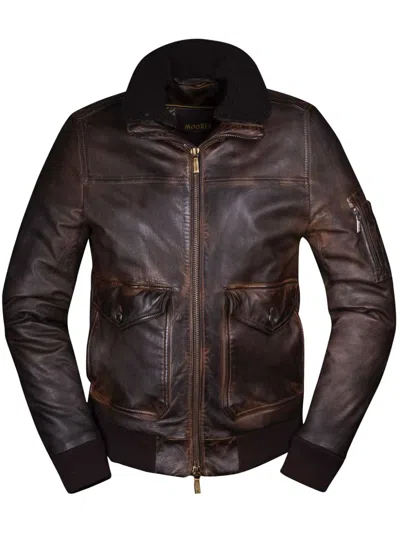 Moorer Folco-pe1 Jacket In Braun