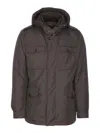 Moorer Long Sleeve Hooded Padded Jacket With Pockets