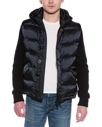 Moorer Foscolo Cashmere-sleeve Down Jacket In Black
