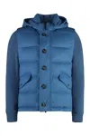 Moorer Foscolo Hooded Down Jacket In Blue
