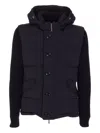 Moorer Quilted Knitted Long Sleeves Jacket In Black