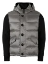 Moorer Foscolo Knitted Sleeves Padded Jacket In Grey