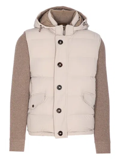 Moorer `foscolo` Padded Jacket In Brown