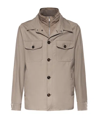 Moorer Four-pocket Field Coat In Gray