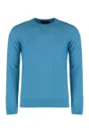 Moorer Frankie Long Sleeve Crew-neck Sweater In Blue