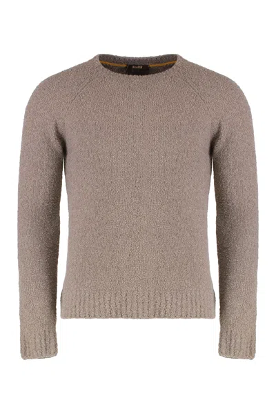 Moorer Frankie Wool And Cashmere Sweater In Brown