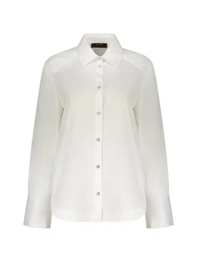 Moorer French-collar Button-up Shirt In 화이트