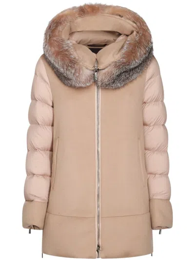 Moorer Fresia Coat In Brown