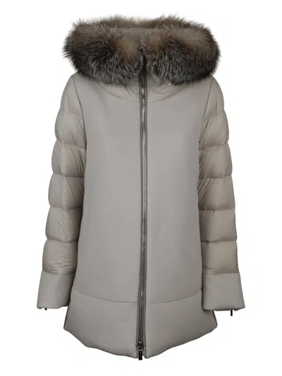 Moorer Fresia-le Padded Coat In Gray