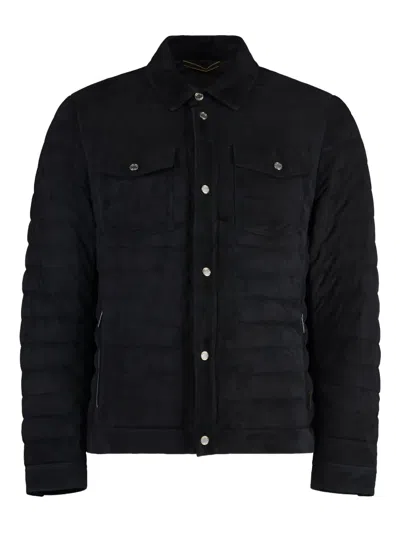 Moorer Front-pocket Padded Jacket In Black