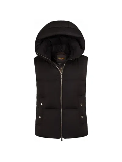 Moorer Fuente-ba1 Detachable-hood Cashmere Gilet In Brown