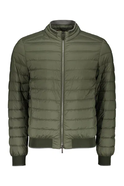 Moorer Full Zip Down Jacket In Green