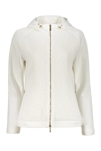 Moorer Full-zip Jacket With Hood In White