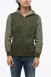 Moorer Full-zip Truman Sweater With Hood In Green