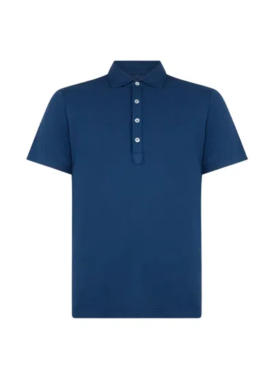 Moorer Fulton Short-sleeve Polo Shirt In Blue