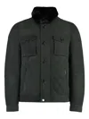 Moorer Fur-collar Buttoned Jacket In Green