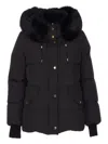 Moorer Quilted Jacket With Removable Fur Hood In Black