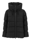 Moorer Hooded Down Jackets Quilted Pattern In Black
