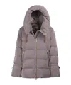 Moorer Trapezoidal Quilted Down Jacket With Transformative Design In Gray