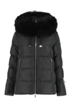 Moorer Gadia Hooded Short Down Jacket In Black