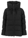 Moorer Quilted Coat Hood Drawstring Hem In Black
