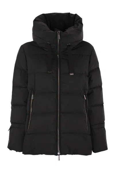 Moorer Gadia-stp - Hooded Down Jacket In Blue
